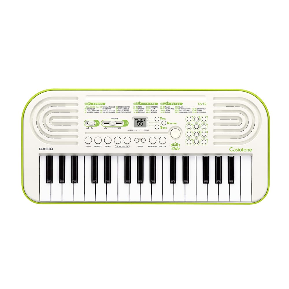Casiotone Mini Keyboard SA-50 with Piano tones, White